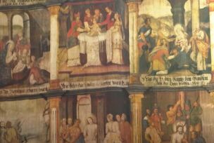 Fastentuch in Klangszenen in der Bendner Pfarrkirche